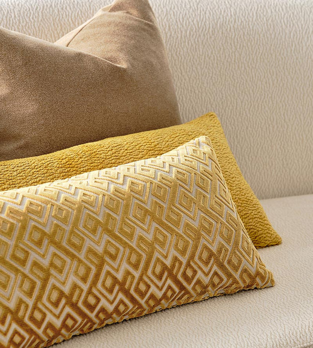 Aldeco Anni Jacquard Velvet Golden Linen Fabric A9 0002ANNI