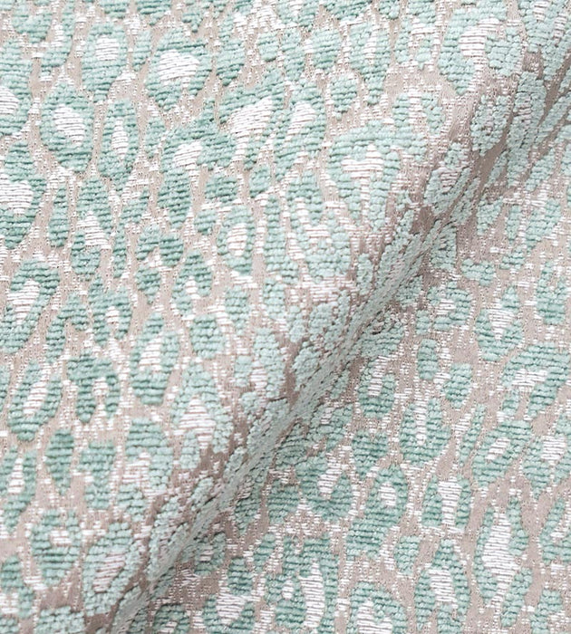 Aldeco Leopard Aqua Harbor Fabric Sample A9 0002LEOP