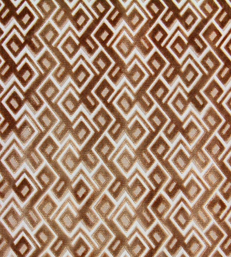 Aldeco Anni Jacquard Velvet Sunset Linen Fabric Sample A9 0003ANNI