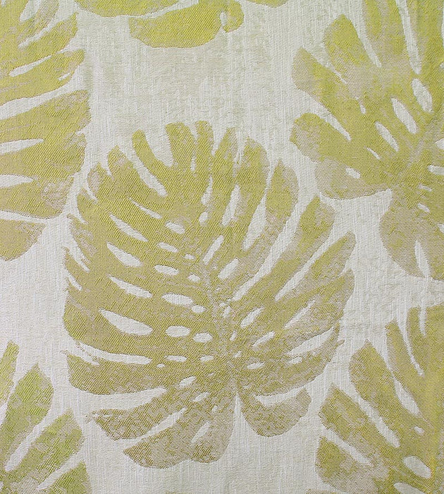 Aldeco Palm Leaves Lima Yellow Fabric Sample A9 0003PALM