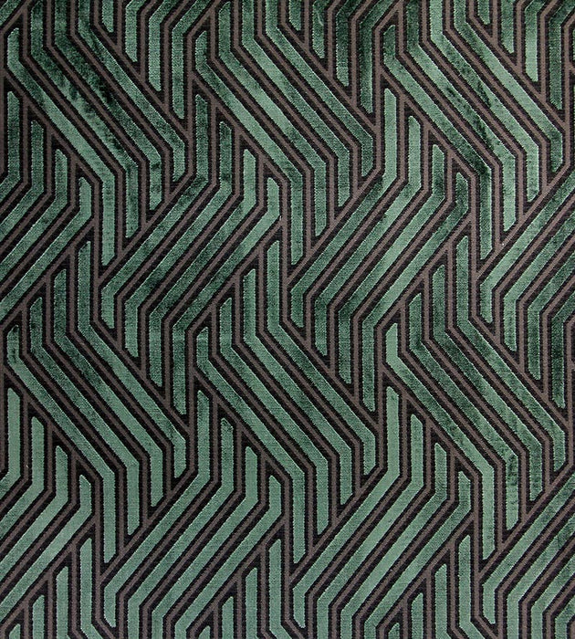 Aldeco Modernist Jacquard Velvet Moss Green Fabric A9 0004MODE