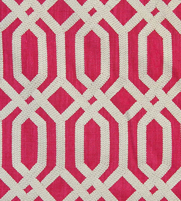 Aldeco Trellis Addiction Magenta Fabric Sample A9 00051863