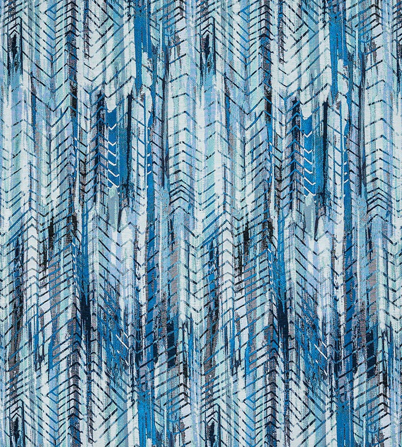 Aldeco Bohemian Aqua Blue Shades Fabric Sample A9 00053300