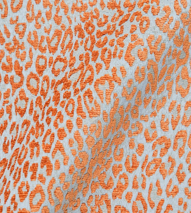 Aldeco Leopard Orange Koi Fabric Sample A9 0006LEOP