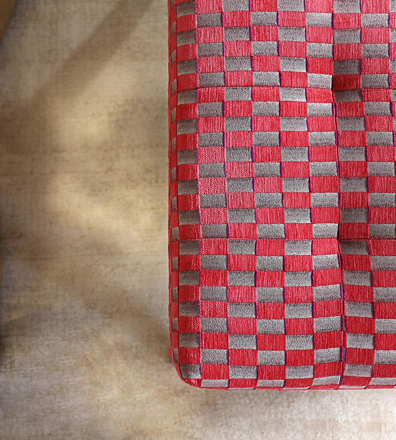 Aldeco Damier Wild Rose Fabric Sample A9 0003DAMI