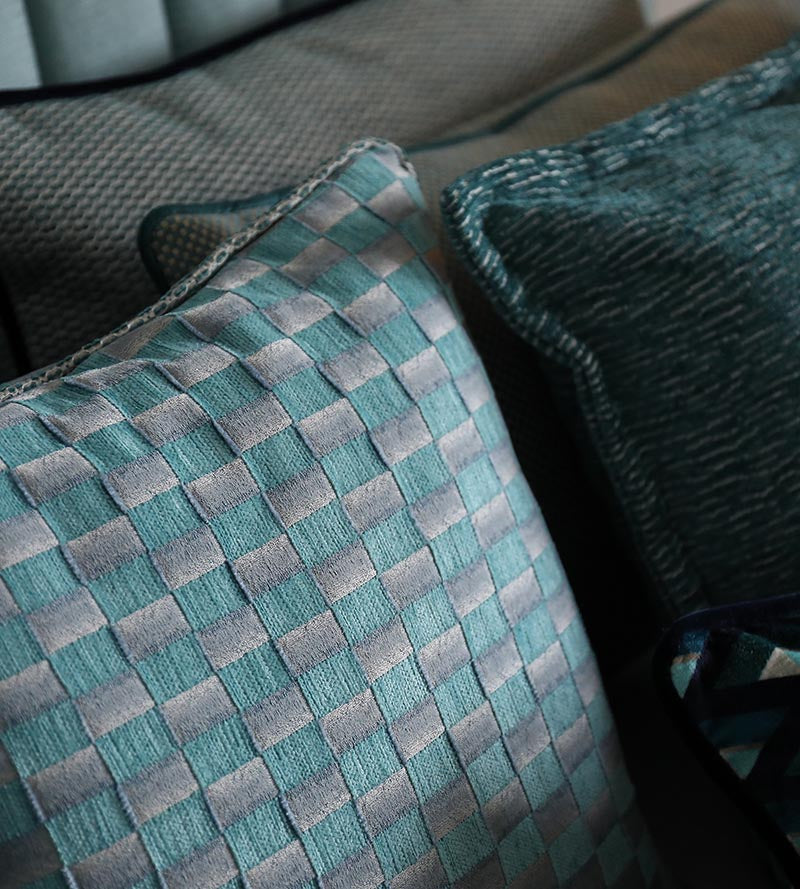 Aldeco Damier Seafoam Fabric A9 0004DAMI