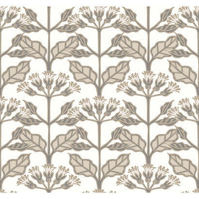 York Tracery Blooms White Wallpaper AC9114