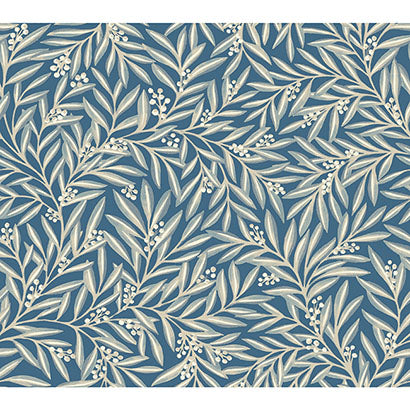 York Rowan Dusty Blue Wallpaper AC9132