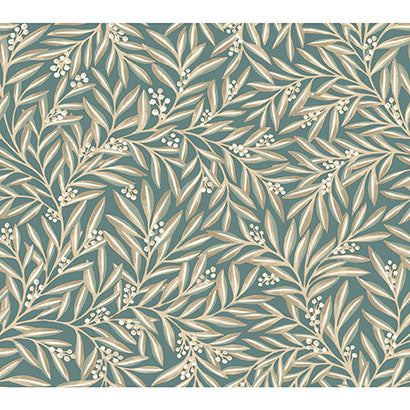 York Rowan Teal Wallpaper AC9137