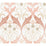 York Pine Cone Ribbon Blush Wallpaper AC9175