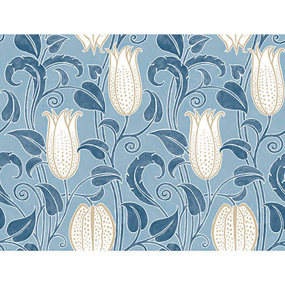 York Canterbury Bells Blue Wallpaper AC9205