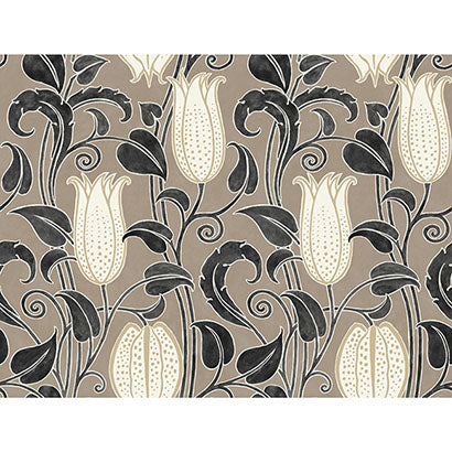 York Canterbury Bells Taupe Wallpaper AC9206