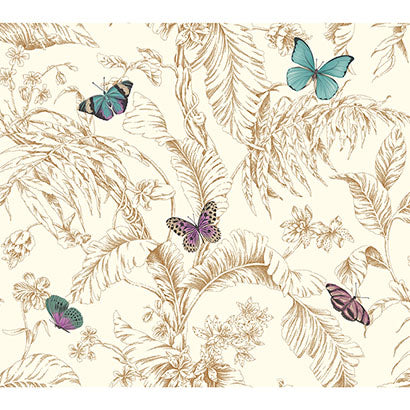 York Papillon Gold Wallpaper AF2028