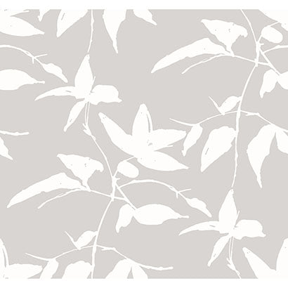 York Persimmon Leaf Grey Wallpaper AF6508