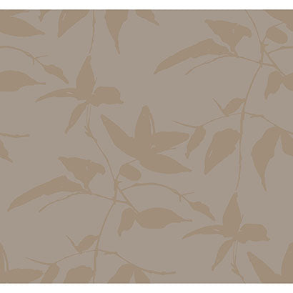 York Persimmon Leaf Gold & Taupe Wallpaper AF6512