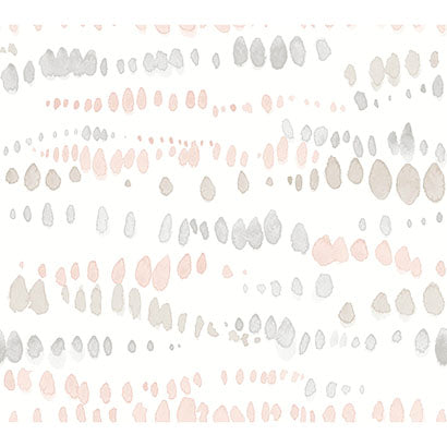 York Dewdrops Pink & Grey Wallpaper AG2047