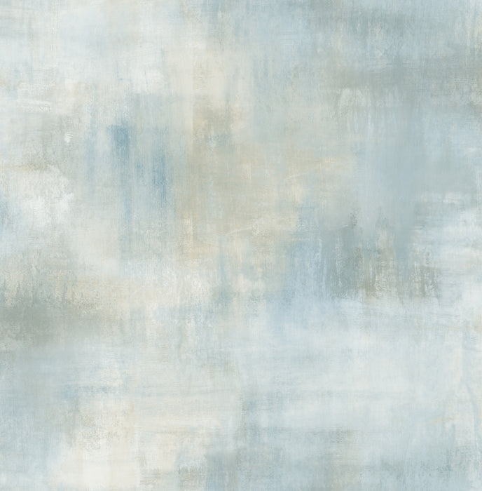 Seabrook Designs Pastel Wash Metallic Ice Blue & Gray Wallpaper Sample AH40102