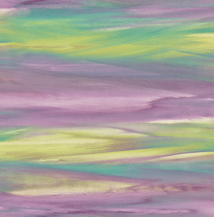 Seabrook Designs Rainbrow Brush Lime Green, Purple, & Teal Wallpaper Sample AH40209