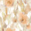 Seabrook Designs Watercolor Floral Cantaloupe, Gold, & Taupe Wallpaper Sample AH40403