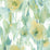 Seabrook Designs Watercolor Floral Lime Green, Teal, & Off-white Wallpaper Sample AH40404