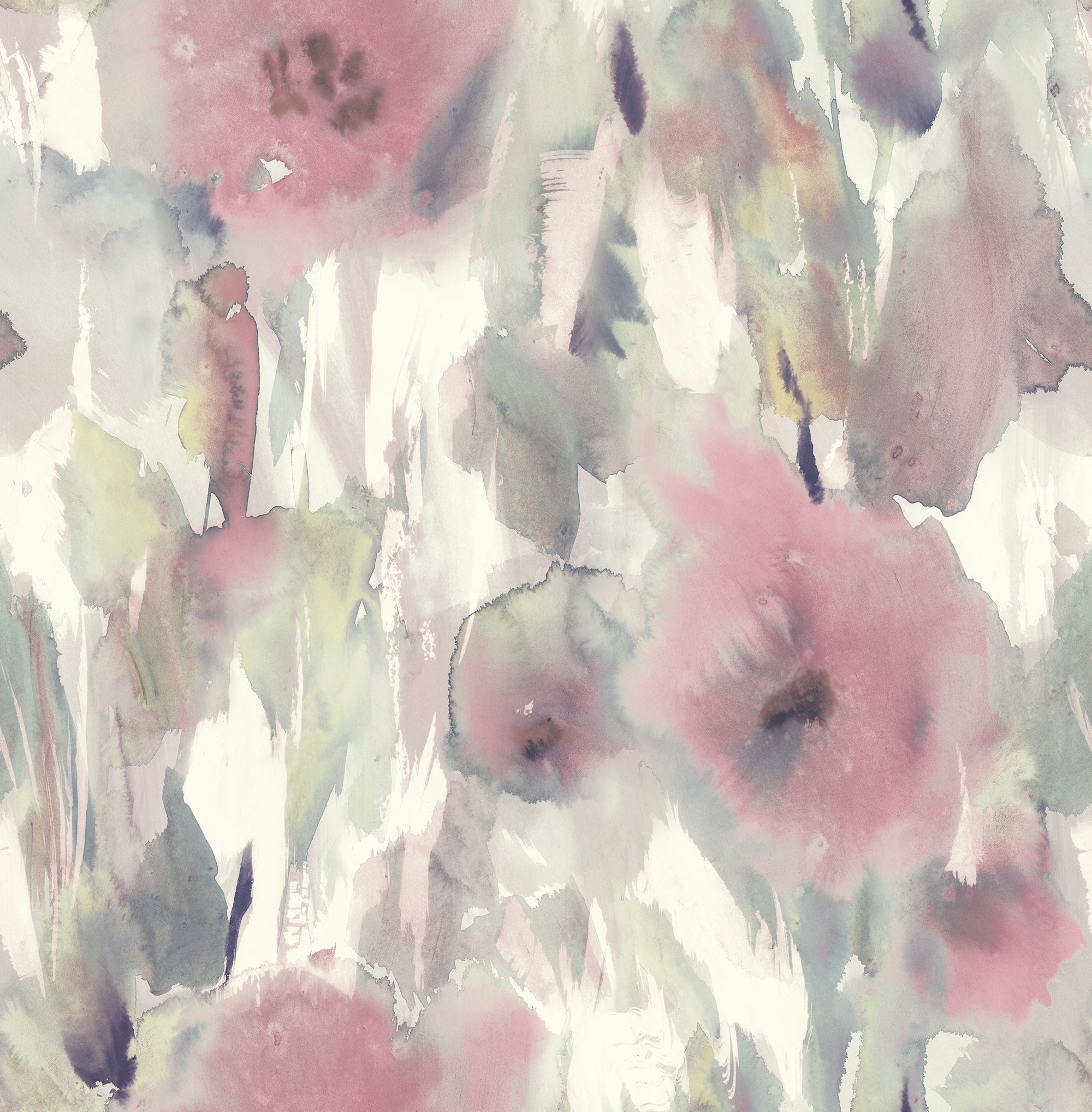 Seabrook Designs Watercolor Floral Pearl, Blush, & Gray Wallpaper AH40409