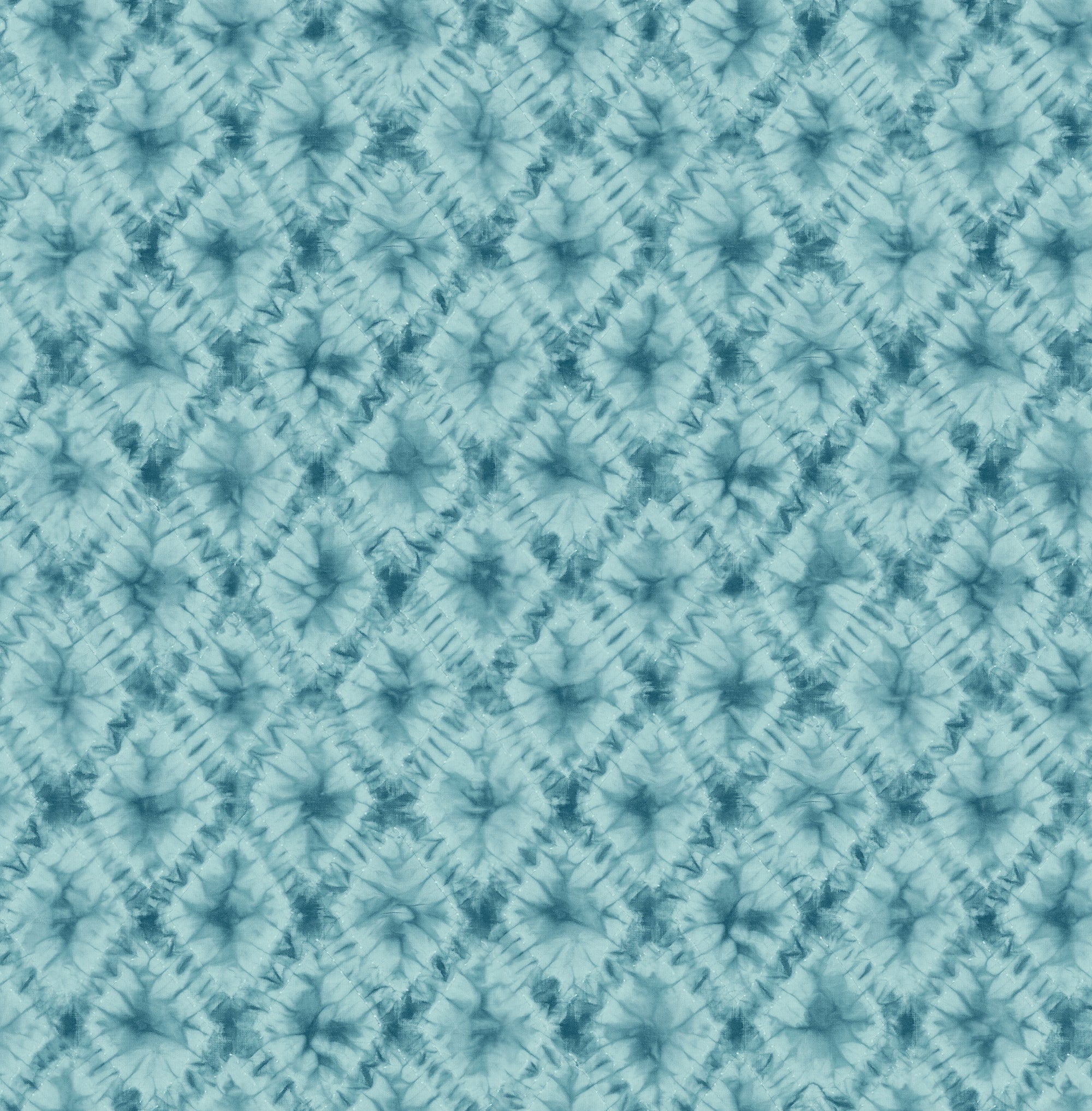 Seabrook Designs Shibori Geo Metallic Teal Wallpaper AH40602