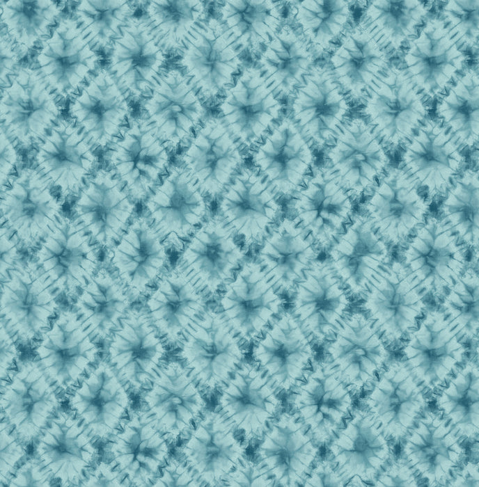 Seabrook Designs Shibori Geo Metallic Teal Wallpaper Sample AH40602