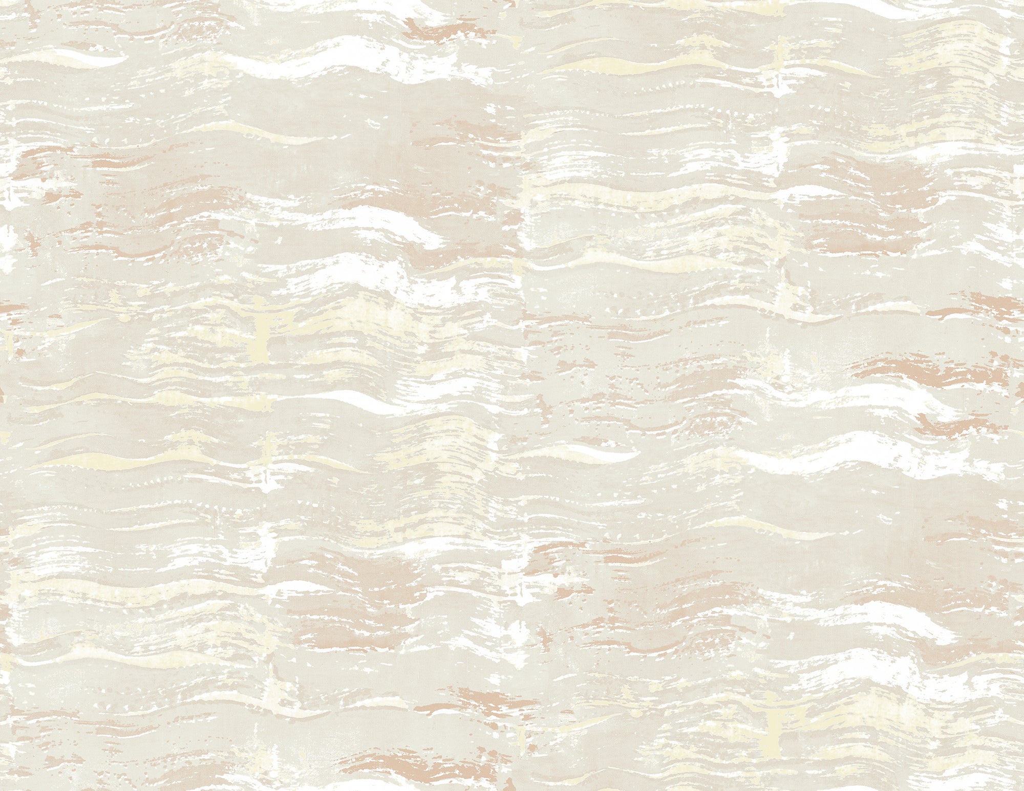 Seabrook Designs Bleached Wave Metallic Champagne & Bisque Wallpaper AH40803