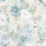 Seabrook Designs Abstract Floral Metallic Silver, Off-white, & Sky Blue Wallpaper Sample AH40902