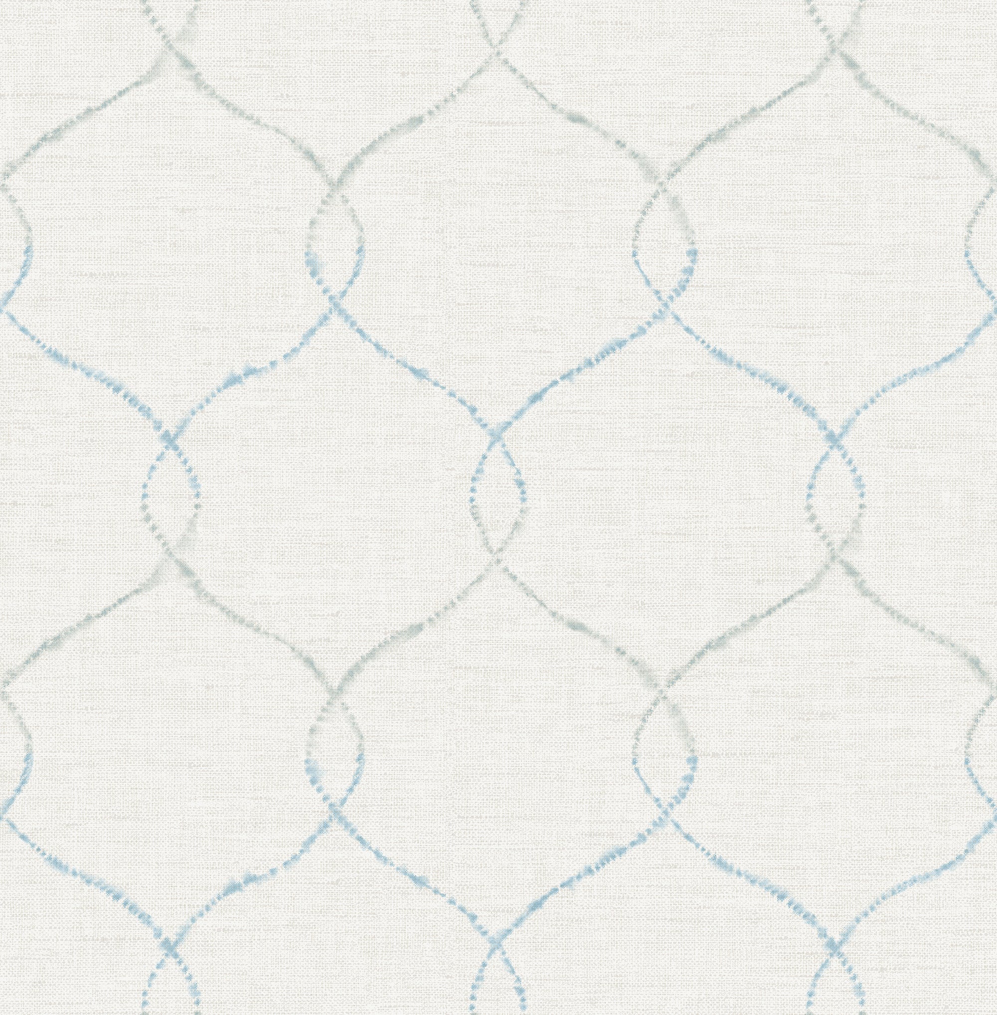 Seabrook Designs Shibori Lattice Sky Blue, Gray, & Metallic Pearl Wallpaper AH41602