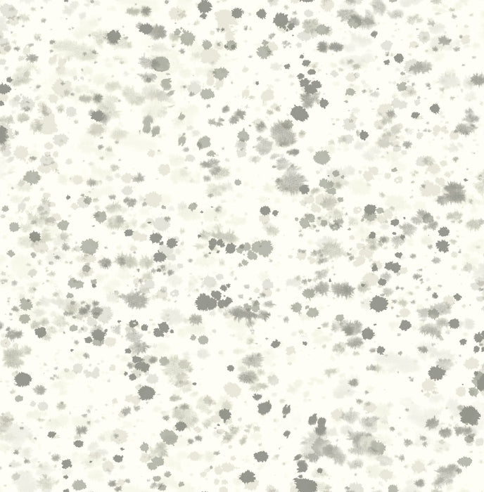 Seabrook Designs Splatter Metallic Pearl, Gray, & Charcoal Wallpaper AH41700