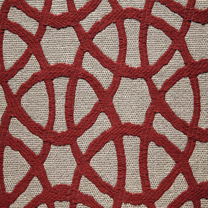 Calvin Celtic Circles Tartan Red Fabric Sample AH604