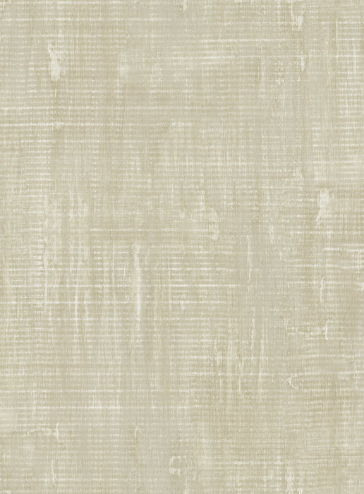 Seabrook Designs Imperial Linen Metallic Pearl And Tan Wallpaper Sample AI40404