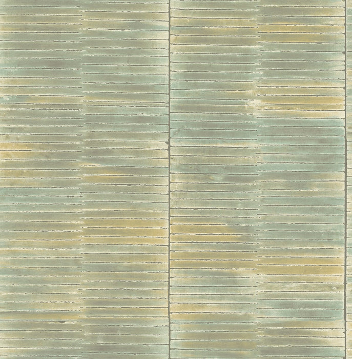 Seabrook Designs Dynasty Bamboo Sage And Metallic Pearl Wallpaper AI41301