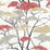 Seabrook Designs Confucius Tree Metallic Gold, Silver, And Crimson Wallpaper Sample AI41400