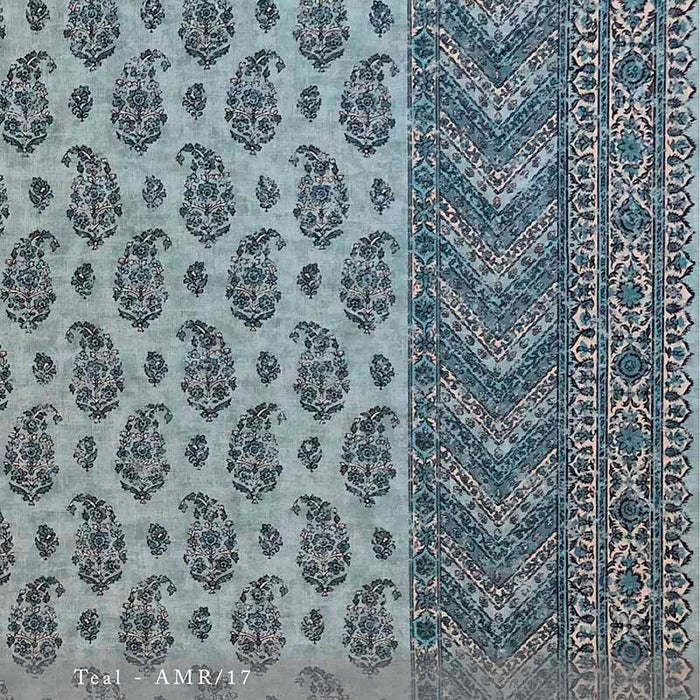 Lisa Fine Amira Teal Fabric Sample AMR/17