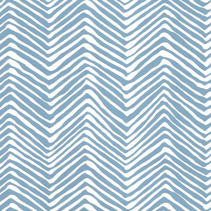 Alan Campbell Petite Zig Zag Blue Wallpaper Sample AP303-1