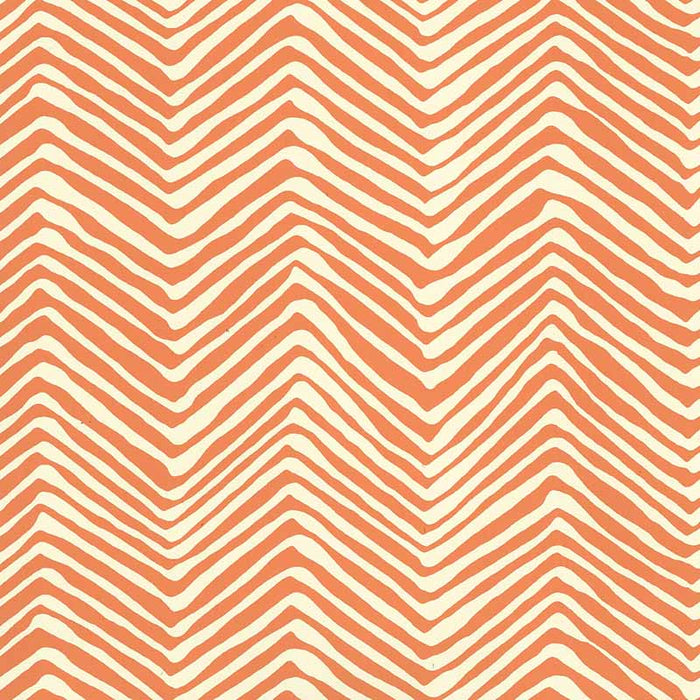 Alan Campbell Petite Zig Zag Salmon Wallpaper Sample AP303-12