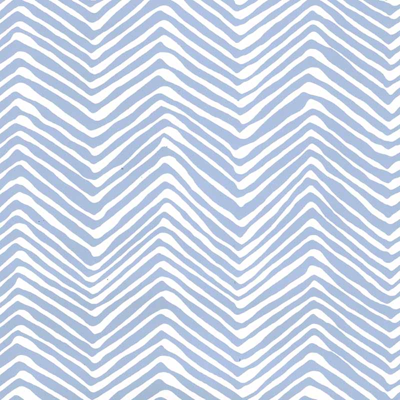 Alan Campbell Petite Zig Zag French Blue Wallpaper Sample AP303-15WWP