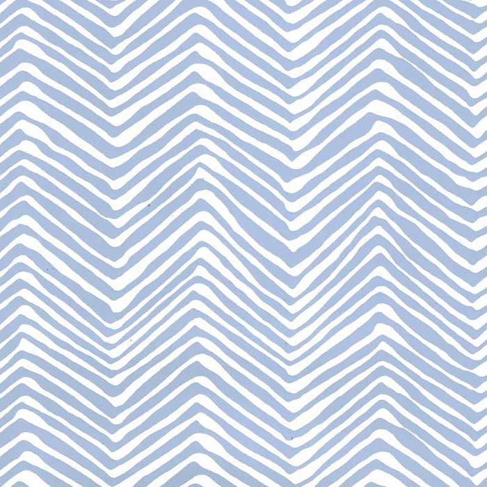 Alan Campbell Petite Zig Zag French Blue Wallpaper Sample AP303-15WWP