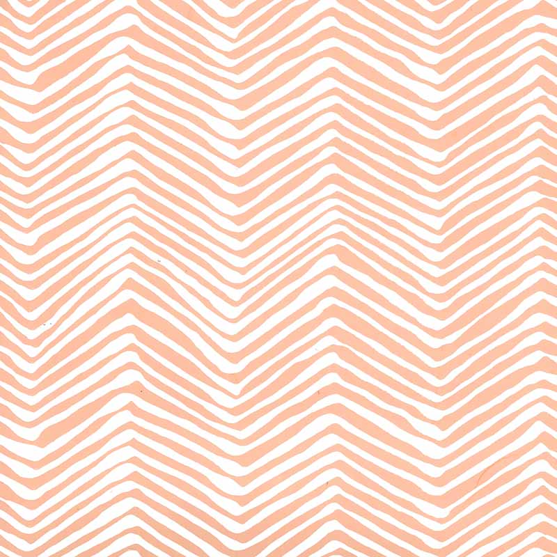 Alan Campbell Petite Zig Zag Peach Wallpaper Sample AP303-4