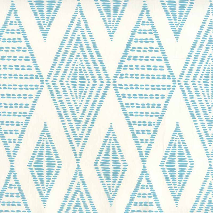 Alan Campbell Safari Embroidery Medium Turquoise Wallpaper Sample AP850-03