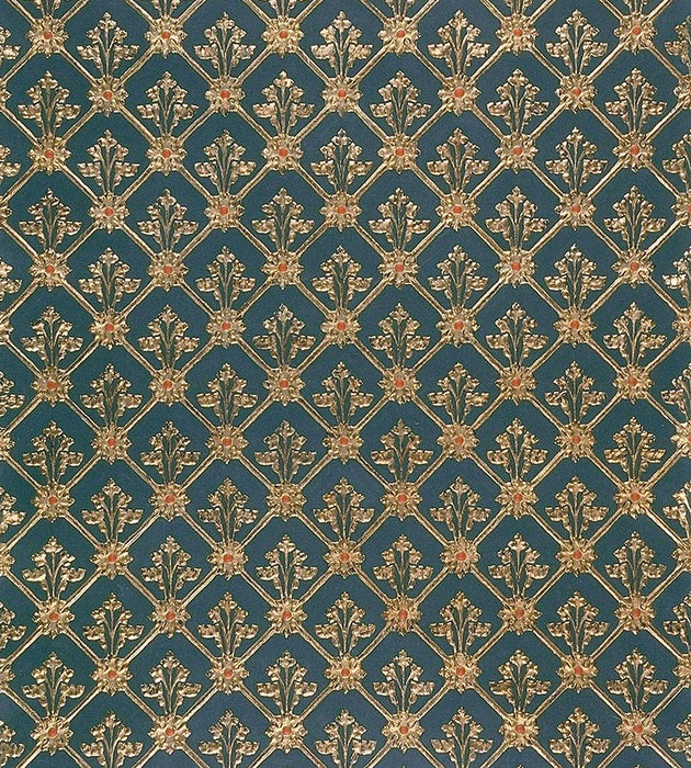 Old World Weavers Cuir Resille Green/Gold Fabric Sample AQ 000226CD