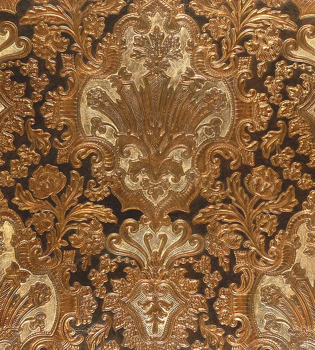 Old World Weavers Cuir Colbert Blanc/Gold Fabric Sample AQ 000448CD