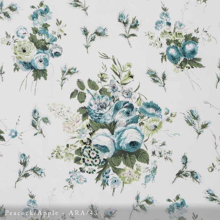 Lisa Fine Arabella Peacock/Cotton Fabric Sample ARA-43