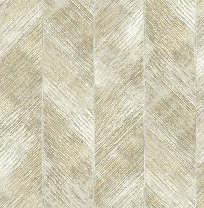 Seabrook Designs Hubble Texture Metallic Gold And Ivory Wallpaper Sample AV50508