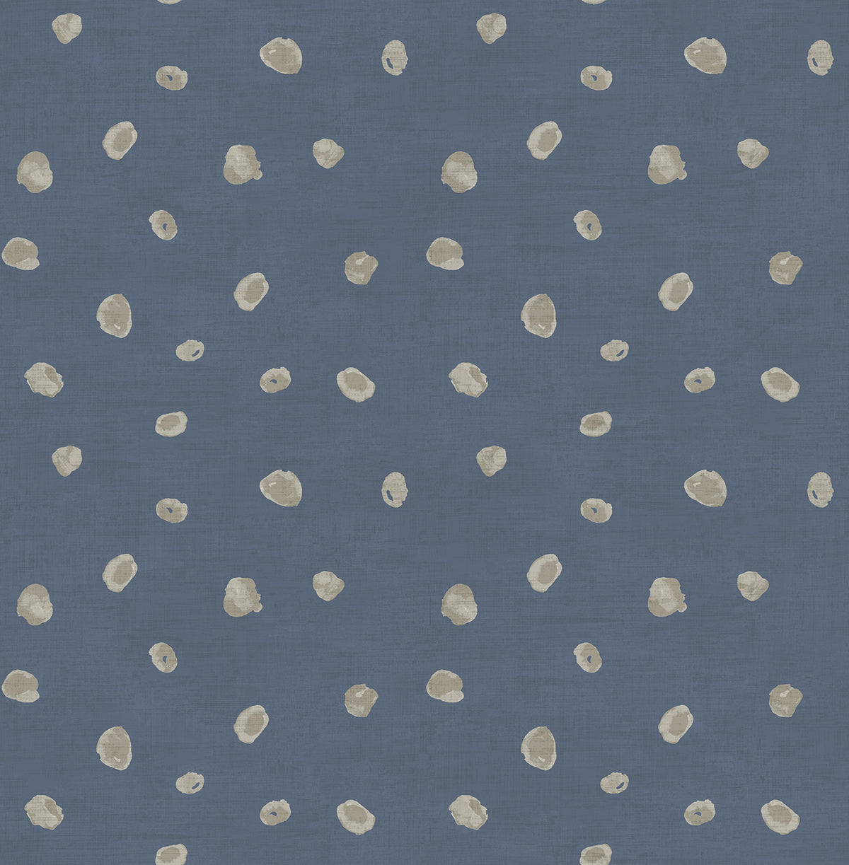 Seabrook Designs Hubble Dots Metallic Blue And Silver Wallpaper AV50602