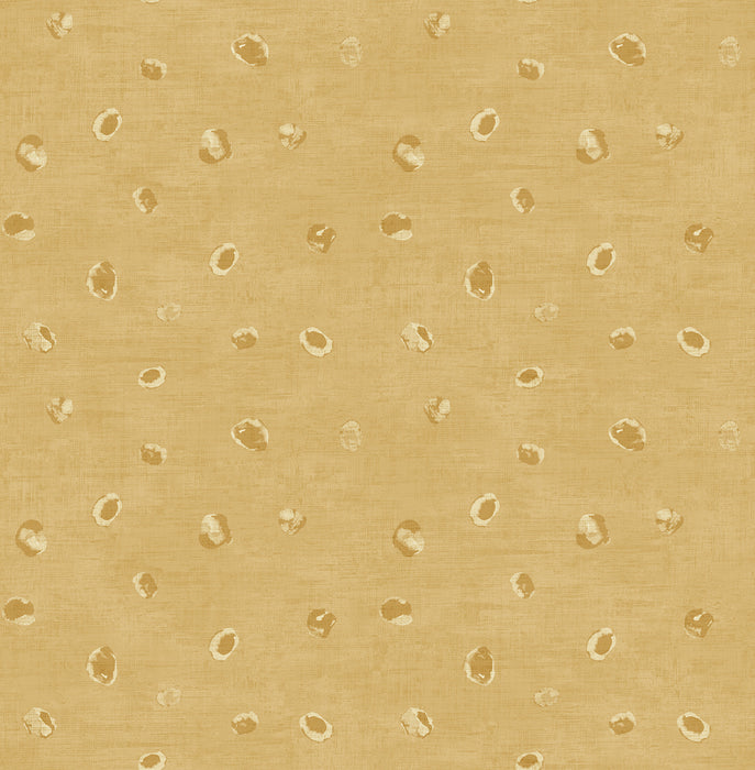 Seabrook Designs Hubble Dots Metallic Gold Wallpaper Sample AV50605