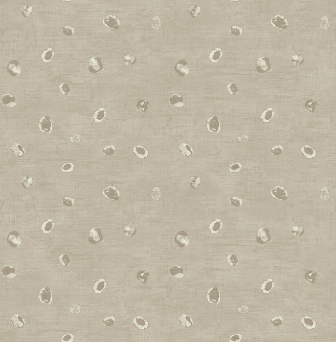 Seabrook Designs Hubble Dots Metallic Taupe Wallpaper Sample AV50606