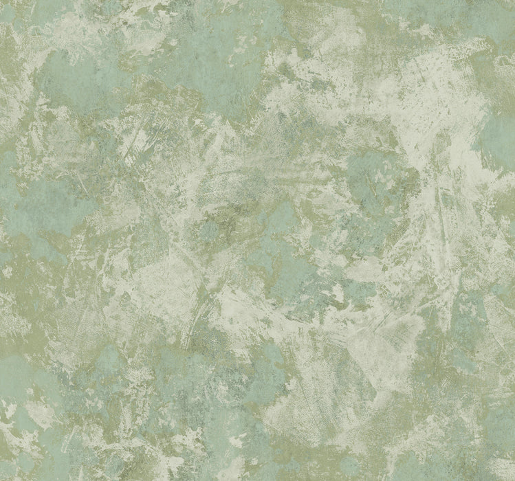 Seabrook Designs Newton Texture Off-white And Mint Wallpaper Sample AV51504